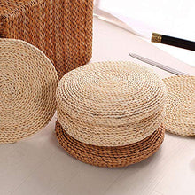 Rattan Cerimonia del tè Culto Buddha Pad Meditazione Ispessimento Pupa Seduta Futon Cuscino Tatami Yoga Mat-Erba di Pampa_40x40cm