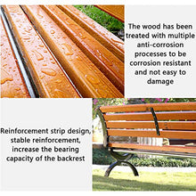 outdoor product Panca da Giardino in Legno Panca da Esterno, Panca per Il Tempo Libero all'aperto con terrazza, Sedili da Parco con braccioli e schienali, Adatto a Prato, Portico