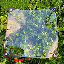YYFANG Telone Trasparente,Tenda Impermeabile Resistente in PVC Trasparente, Copertura Vegetale Ispessita Lastra di Plastica con Occhielli in Metallo, 25 Dimensioni (Color : Chiaro, Size : 2.4x6m)