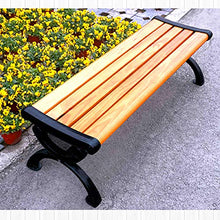 outdoor product Giardino Panche da Terrazza Panchine da Esterno,Panchina per Il Tempo Libero con Struttura in Ghisa,Seduta A Doghe Tavolo E Panche in Legno Massello,Backyard/Balcone Panca Halter