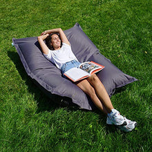 Green Bean © Square XXL Gigante beanbag 140x180 cm - Imbottitura in EPS da 380 Litri - Rivestimento in PVC - Beanbag per Interni ed Esterni - Cuscino per Il Sedile - Beige Scuro