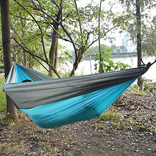Amaca portatile da campeggio, amaca da giardino, amaca singola con cinghie per albero, amaca durevole per viaggi e campeggio