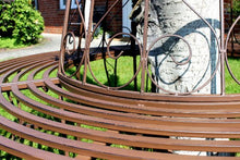 Panca Rotonda in Metallo Panca 120749 Panca-Suolo Panca-Seduta Panca da Giardino Diam. 160 cm Alt. 84 cm