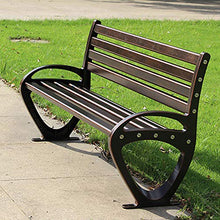 59in Panchine da terrazza Panchina da giardino, 2-3 posti Sedia lounge in metallo per esterni Con braccioli e schienale, Sedia da cortile in alluminio pressofuso, capacità portante 500LBS