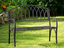 Panca da Giardino Nostalgia Stile Metallo Ferro Antico Giardino Marrone panchina