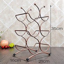 WaWeiY 6 Bottiglie di Vino portabottiglie portabottiglie da Vino Free Standing portabottiglie in Ferro, Brozen