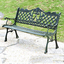 YZ-YUAN Panchina da Giardino Panchina da Patio panchina da Giardino panchina da Giardino Doppia Seduta in Metallo per Esterni, Sedia da Giardino con Finitura Anticata con Struttura in Alluminio pres