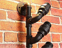 Cremagliera del vino NaNa Wine Rack Retro industriale American Style Style Village Tema Bar Bar attaccatura di parete del tubo ornamenti Espositore in ferro battuto, nero (34.3 * 9.8 * 8.7 in) scaffal
