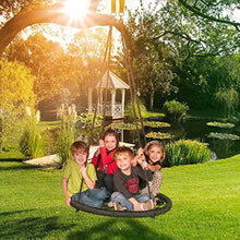 EKKONG Cinghie Amaca, Pesanti Extra Lungo Kit di Sospensione Leggero Portatile Non Elastiche Cinghie di Nylon appesi Campeggio Cinghie Albero Poliestere amache, 150 cm*5 cm Max 550 kg(Nero)