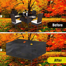 Balcony and Juice Copertura Tavolo Esterno，420D Panno Oxford Resistente allo Strappo Impermeabile Anti-UV copritavolo da Giardino, Fodera per Sedia da Giardino Pieghevole