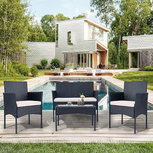 Belissy Mobili Da Balcone Divani Da Terrazzo Divani Per Giardino Mobili Da Terrazza Set Da Giardino In Rattan Set Divani Da Giardino Set Giardino Rattan,Balcone E Terrazza (Nero + Rattan)