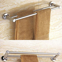Portasciugamani da bagno in acciaio inox a parete spessa da 1 o 2 supporti da 40 cm / 50 cm / 60 cm