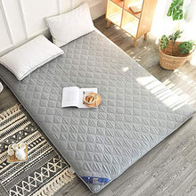 YWYW Coprimaterasso Tatami Reversibile Materasso Futon Trapuntato Materasso Morbido Spesso Pieghevole Materassino da Campeggio Letto per Ospiti-Blu Twin