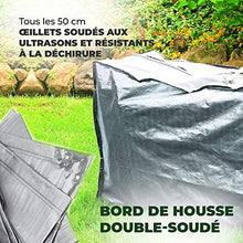 Rainexo Borsa Protettiva antistrappo Altamente Resistente per 4 Sdraio con Schienale Alto, 1,30 x 0,35 x 0,60 m, Argento/Grigio
