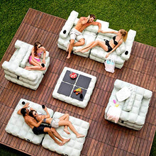 Pigro Felice 921986-AZURBLUE Modul'Air Luxury Inflatable Sofa Set Piscina Galleggianti, Blu Azur