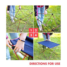 jiaju Tavoli da Picnic Tavolo Pieghevole, Tavolo Pieghevole Portatile Camping Mobilia da Esterno Computer Bed Tavolo da Picnic Scrivania in Lega di Alluminio Ultra Light Pieghevole (Size : Small)