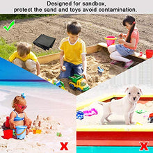 PERFETSELL Copertura per Sabbiera 120cm x120 Custodie per Sandbox Copertura Protettiva per Sandbox e Mobili Copertura Protettiva Impermeabile per Sandbox Tessuto Oxford (Nero)
