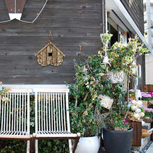 Relaxdays, Naturale Reladays Casetta per Uccelli, da Appendere, in Legno Non Trattato, Balcone, Terrazza, HLP 32x29x16 cm, Desing D