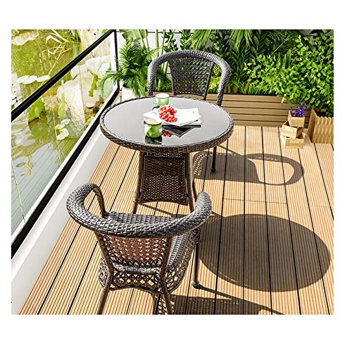 Tavolo in vimini in rattan mobili in patio e set sedia, Arredamento da esterno Tavolo da giardino in rattan tavola e sedie set patio rattan tavolo da pranzo set wicker weave tavolino da caffè patio