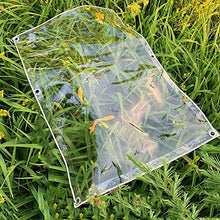 DLMSDG Telone Multifunzionale, Panno di Plastica Trasparente in PVC, Leggero, Facile da Piegare, Rinforzo All'Occhiello, Ampiamente Usato in Camion, Automobili, Navi, Fattorie(0.5mm2x2m(6.6x6.6ft))