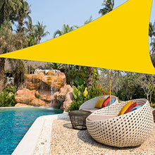 YTQ Vele Parasole A Vela Triangolo Impermeabile Esterno da Giardino Patio Party Protezione Solare Tenda da Sole Tettoia 90% Blocco UV con Corda Gratuita Giallo(Size:2 * 2 * 2m)