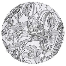 Mesllings Stick Figure Pappagallo Con Fiori Pianta Casa Stampato Moda Rotonda Confortevole Cuscini Sedia Ufficio Cuscini Morbido Cuscino - Diametro 15.35 ''