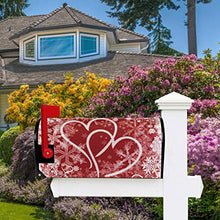 San Valentino Rosso Bianco Cuori Fiocchi di Neve Fiori Matrimonio Casella Postale Coperture Magnetiche Giardino Cantiere Decorazione Casa Dimensioni Standard 53,3 cm x 45,7 cm