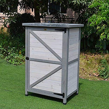 BESTSOON Armadietto da Esterno per Mobili da Giardino Outdoor di Legno Solido Governo di immagazzinaggio Garden Rain Boots Pala Strumento Storage Box Antipioggia anticorrosione