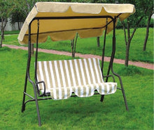 Dondolo da giardino, in acciaio verniciato Telo in poliestere 160 gr/m² Riga beige, misure: 170x110x153h, Garden Friend