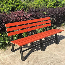 Panchina per terrazza da parco Panchina da esterno per il tempo libero, panchina da giardino resistente alle intemperie con telaio in alluminio pressofuso e legno in plastica anticorrosiva, panchina