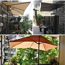 KUWD Ombrellone da Balcone, Mezzo Ombrellone Parasol, per Esterno, Terrazzo, Giardino, Cortile, 2.5 × 1.2M
