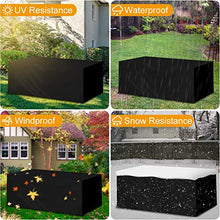 Landrip Copertura Tavolo Esterno, Copertura per mobili da Giardino Rettangolare, Telo Copri Impermeabili per Tavolo e Sedie da Esterni（180x120x74CM）