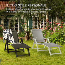 blumfeldt Pomporto Lounge - Sdraio da Giardino, Sedia a Sdraio, Superficie: 173,5 x 51 cm, Schienale Regolabile in Altezza in 7 Punti, Base Idrorepellente, ComfortMesh, Pieghevole, Antracite