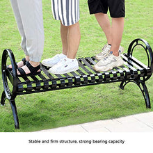 Outdoor sports Terrazza panchina da Giardino, Seduta da Esterno in Metallo con braccioli, Sedile di Riposo Giornaliero Impermeabile e con Protezione Solare, Adatto per 2-3 Persone