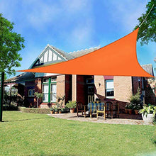CH-GTJ Tenda A Vela Parasole,Triangolo Tende da Sole per Esterno Protezione Solare Respirante Anti UV Giardino Esterni,Arancia,3X4X5m