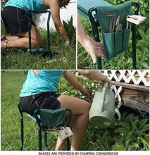 Sedile in ginocchio da giardino, sedia e panca pieghevoli portatili con panca e sedile con 2 tasche porta attrezzi, sedute da lavoro da giardino addensate in schiuma EVA Pad Carrello da giardino