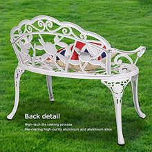 Panchine da giardino Panchina per il tempo libero all'aperto, Panchina da terrazza in ghisa resistente alle intemperie, Panchina da cortile con schienale e braccioli Panchine da giardino decorative
