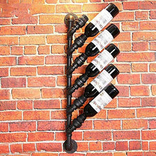 JHSHENGSHI Mensola portaoggetti, portabottiglie per Vino a Parete Stile Industriale retrò Portabottiglie per Vino Rosso multibottiglia in Ferro Vino Creativo Capovolto