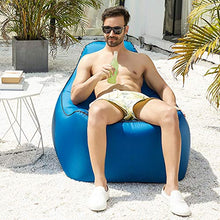 Divano Ad Aria, Poltrona Gonfiabile Impermeabile Divano/Letto Gonfiabile Portatile/Campeggio Spiaggia E Giardino,Skyblue,70 * 56 * 48CM