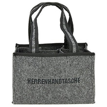 COM-FOUR® borsetta da uomo - borsa in feltro per bevande - borsa per bottiglie in feltro per 6 bottiglie - portabottiglie fino a 0,5 L, grigio/nero, 24 x 15 x 15 cm (Motivo 1-1 pezzo)