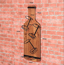 GJSN Scaffale per Vino, Mare Assemblaio Semplice Moda Facile da Installare Forti Capacità Del Cuscinetto Può Appendere 3-4 Bicchieri da Vino e 3 Bottiglie Di Vino,80 * 30 Cm,80 * 30 Cm.