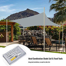 Wilxaw Tenda a Vela Rettangolare, 3 x 2 M Tenda da Sole per Esterno Tenda a Vela Parasole Impermeabile Protezione UV con Inox Installazione Kit di Fissaggio