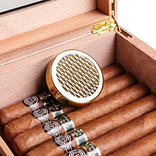 Minmin Cigar Box Desktop Humidor Cedar Wood grande capacità fumatori continentale Cigar Cabinet Skylight, 295x247x100mm accessori del sigaro (Size : 295x247x100mm)