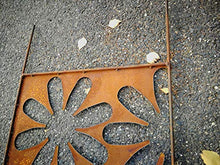Zen Man 030935-2 - Paravento da giardino in metallo arrugginito, 1 mm, decorazione da giardino, in acciaio INOX, altezza 165 x 50 cm, base = 20 cm