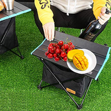 REAYOU Tavolo da Campeggio Leggero Pieghevole in Alluminio,Portatile con Borsa da Trasporto, Tavolino per all'aperto per Picnic, Spiaggia, Escursionismo, Viaggi, Pesca (S)