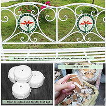 Panchina da Giardino da 47 Pollici Panca per Il Tempo Libero da Esterno, Cortile Doppio Sedile Panche in Metallo per terrazze, Sedia Portico antiruggine anticorrosione Mobile Ingresso Ponte