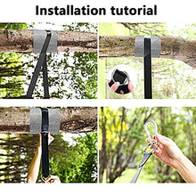BETOY Cinghie per Amaca All'Aperto, Cinghie per Amaca Portatile Universale Nero Cinghie per Amaca per Interni/Esterni, Terrazza, Giardino, Campeggio, Varie Amache e Altalene,150cm