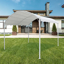 VERDELOOK Gazebo Onda Struttura in Ferro Verniciato e Telo Poliestere Bianco, 3x3 m