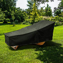 GLCS GLAUCUS Copertura per Chaise Longue Sedia Sdraio Tessuto Tutte Le Stagioni Impermeabile 210D Oxford per Lettini Prendisole Nero