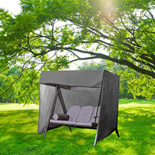 Copertura per dondolo da giardino a 3 posti, impermeabile, con design con chiusura lampo, 210D Oxford, resistente allo strappo, protezione per tutte le condizioni atmosferiche, 220 x 125 x 170 cm